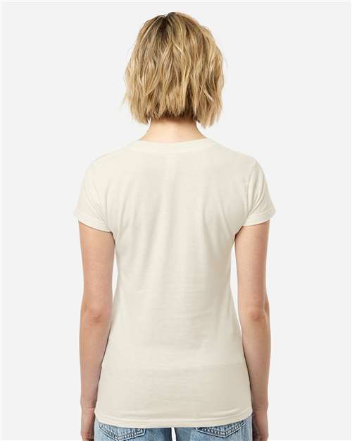 Tultex Women's Fine Jersey V-Neck T-Shirt 214