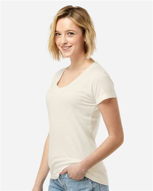 Tultex Women's Fine Jersey V-Neck T-Shirt 214