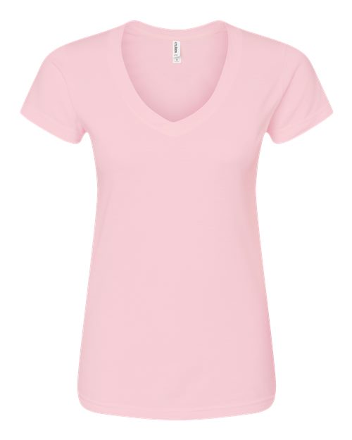 Tultex Women's Fine Jersey V-Neck T-Shirt 214