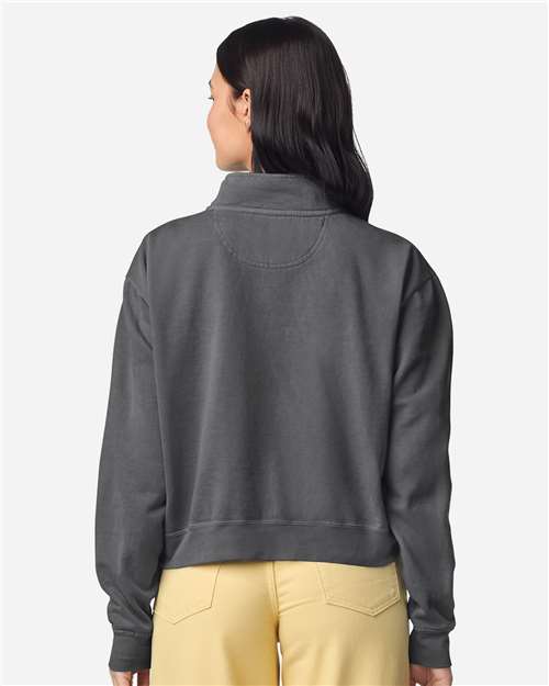 Comfort Colors Women's Garment-Dyed Mid-Length Quarter-Zip Sweatshirt 1580L