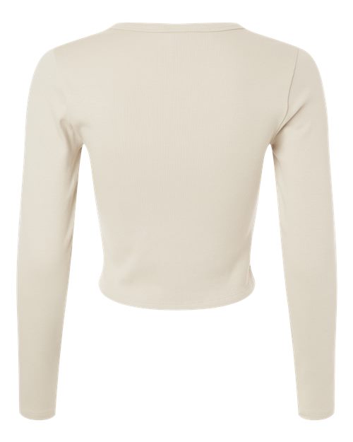 American Apparel Women's Baby Rib Long Sleeve Cropped Tee BR2107