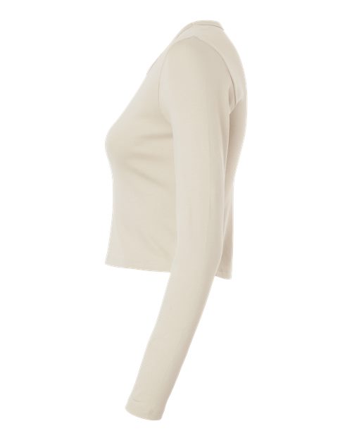 American Apparel Women's Baby Rib Long Sleeve Cropped Tee BR2107