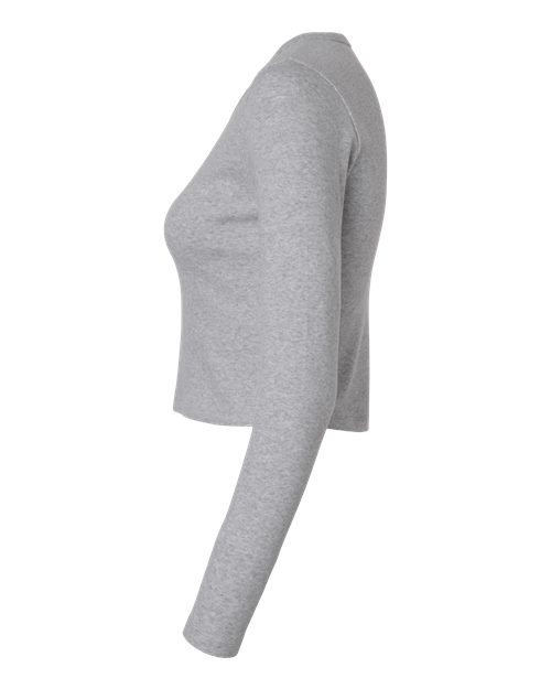 American Apparel Women's Baby Rib Long Sleeve Cropped Tee BR2107