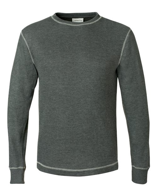 J. America Men's Vintage Thermal Long Sleeve T-Shirt 8238