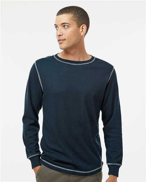 J. America Men's Vintage Thermal Long Sleeve T-Shirt 8238