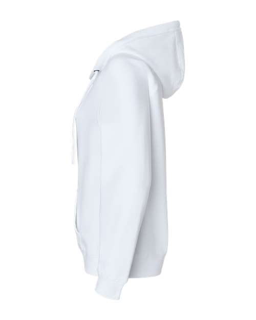 J. America Women's Sueded V-Neck Hooded Sweatshirt 8836