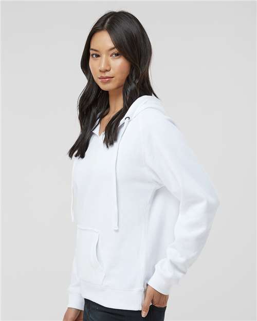 J. America Women's Sueded V-Neck Hooded Sweatshirt 8836