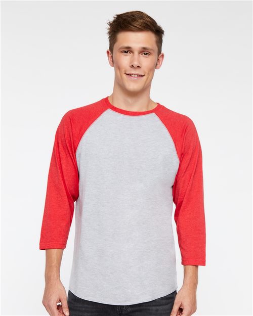LAT Men's Baseball Fine Jersey Three-Quarter Sleeve Tee 6930