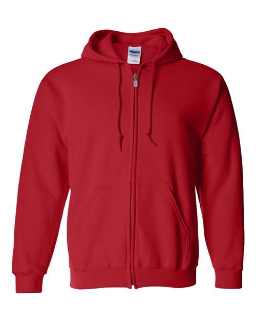 Gildan Unisex Heavy Blend™ Full-Zip Hooded Sweatshirt 18600 - Red