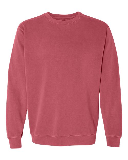 Comfort Colors Unisex Garment-Dyed Crewneck Sweatshirt 1566 - Crimson
