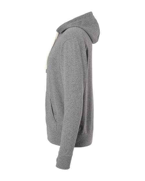 Independent Trading Co. Unisex Heathered French Terry Full-Zip Hooded Sweatshirt PRM90HTZ