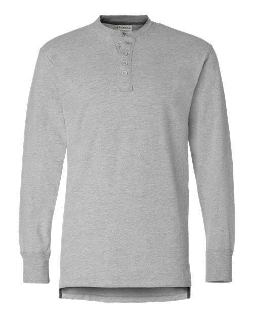 J. America Men's Vintage Brushed Jersey Henley 8244