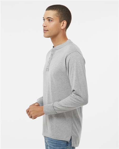 J. America Men's Vintage Brushed Jersey Henley 8244