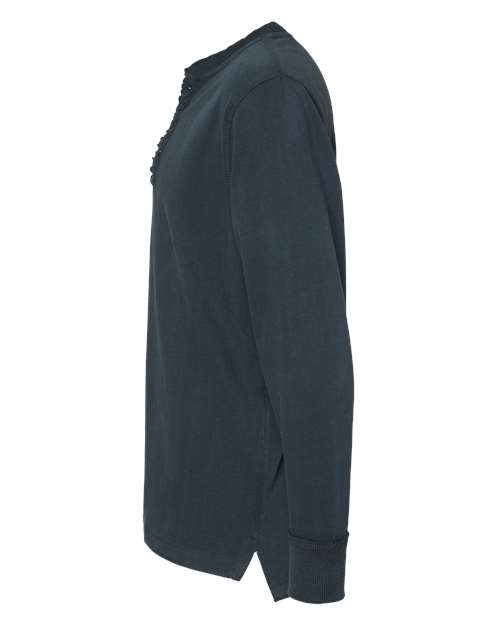 J. America Men's Vintage Brushed Jersey Henley 8244