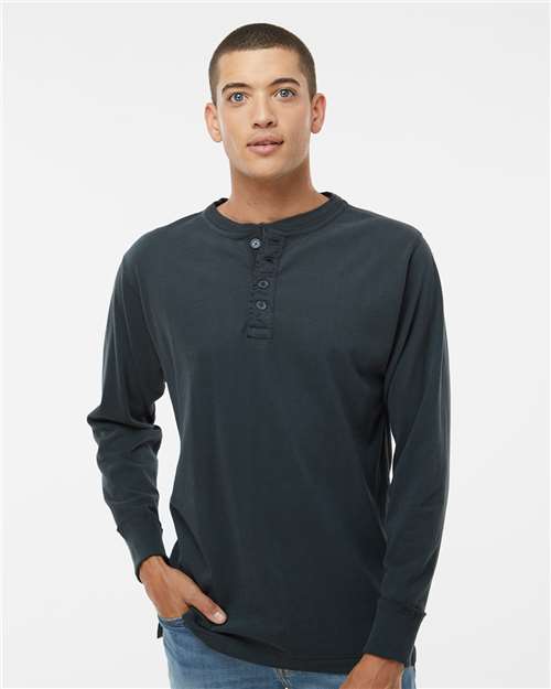 J. America Men's Vintage Brushed Jersey Henley 8244