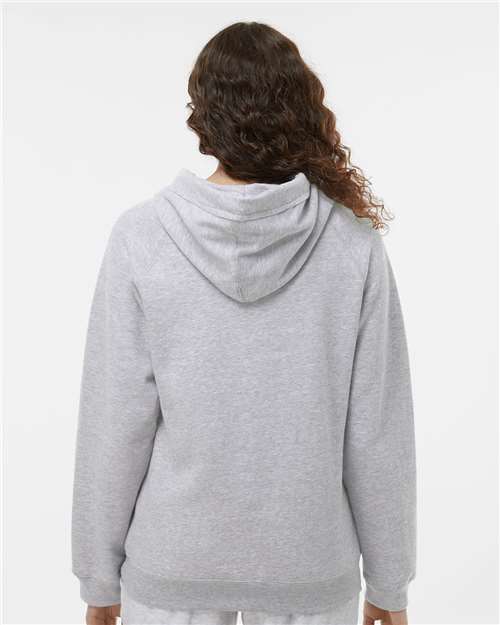 J. America Women's Sueded V-Neck Hooded Sweatshirt 8836