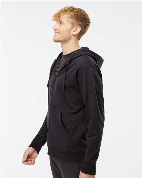 Independent Trading Co. Unisex Midweight Full-Zip Hooded Sweatshirt SS4500Z - Black