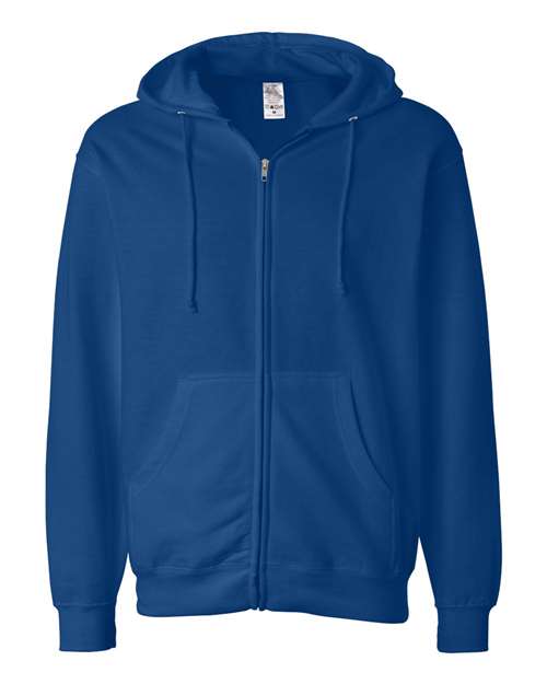 Independent Trading Co. Unisex Midweight Full-Zip Hooded Sweatshirt SS4500Z - Royal