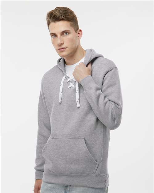 J. America Men's Sport Lace Hooded Sweatshirt 8830 - Oxford