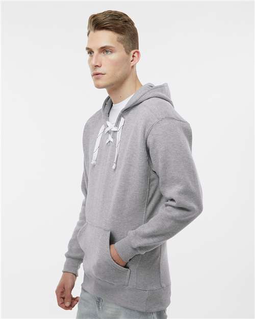 J. America Men's Sport Lace Hooded Sweatshirt 8830 - Oxford