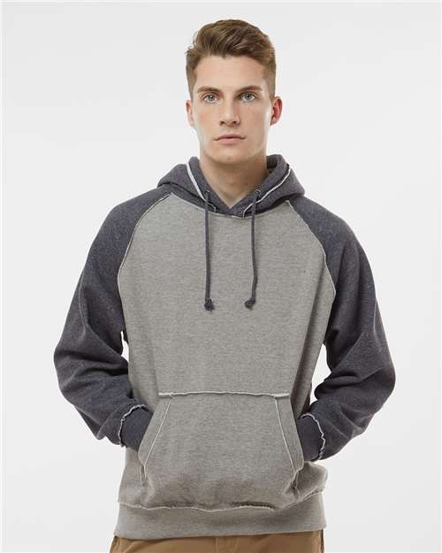 J. America Men's Vintage Heather Hooded Sweatshirt 8885