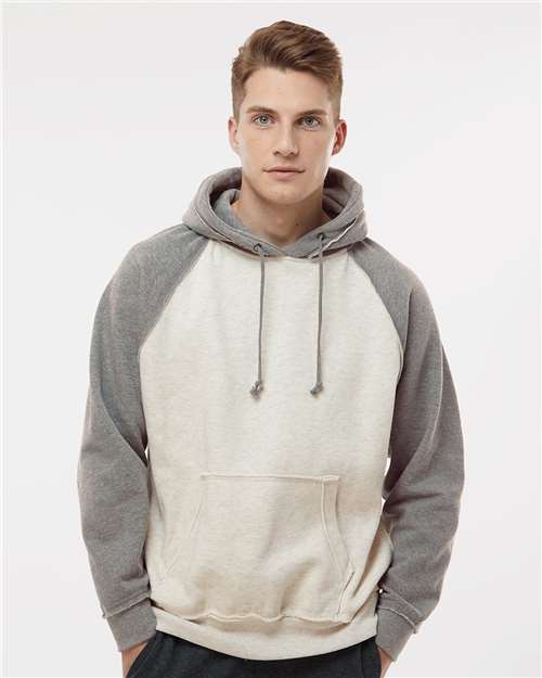 J. America Men's Vintage Heather Hooded Sweatshirt 8885