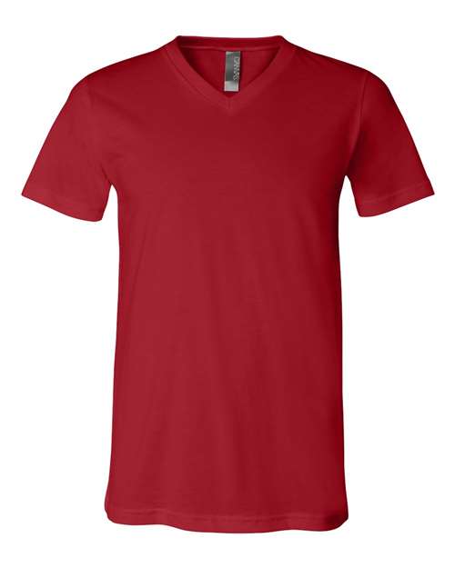 BELLA + CANVAS Unisex Jersey V-Neck Tee 3005 - Canvas Red
