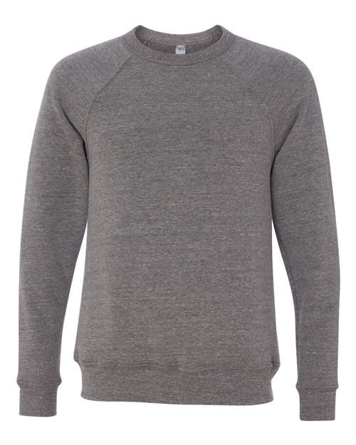 BELLA + CANVAS Unisex Sponge Fleece Raglan Crewneck Sweatshirt 3901 - Grey Triblend