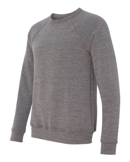 BELLA + CANVAS Unisex Sponge Fleece Raglan Crewneck Sweatshirt 3901 - Grey Triblend