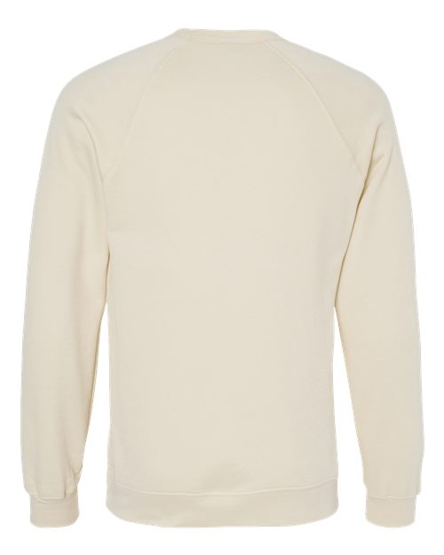 BELLA + CANVAS Unisex Sponge Fleece Raglan Crewneck Sweatshirt 3901 - Natural