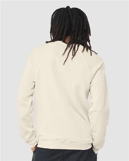 BELLA + CANVAS Unisex Sponge Fleece Raglan Crewneck Sweatshirt 3901 - Natural