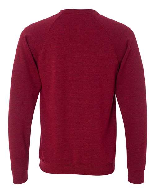 BELLA + CANVAS Unisex Sponge Fleece Raglan Crewneck Sweatshirt 3901 - Cardinal Triblend