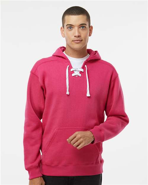 J. America Men's Sport Lace Hooded Sweatshirt 8830 - Wildberry