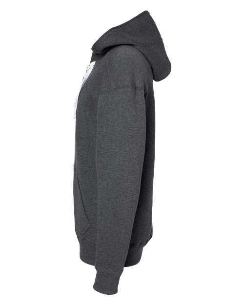 J. America Men's Sport Lace Hooded Sweatshirt 8830 - Charcoal Heather