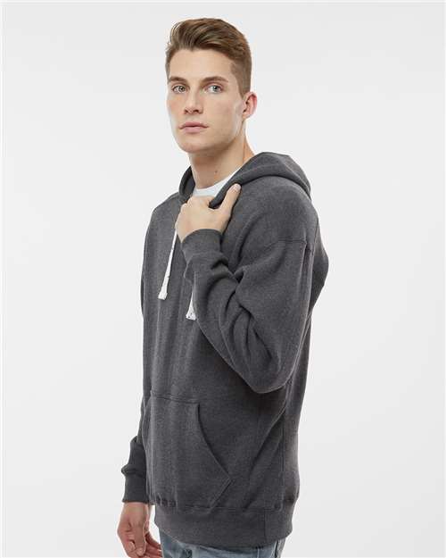J. America Men's Sport Lace Hooded Sweatshirt 8830 - Charcoal Heather