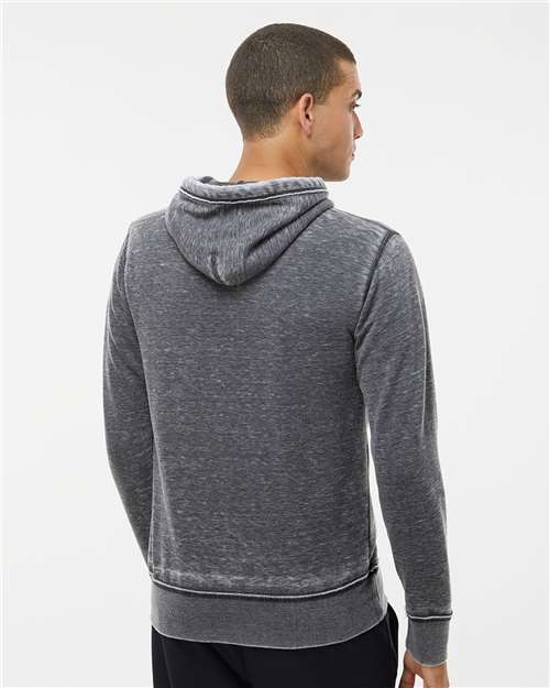 J. America Men's Vintage Zen Fleece Full-Zip Hooded Sweatshirt 8916