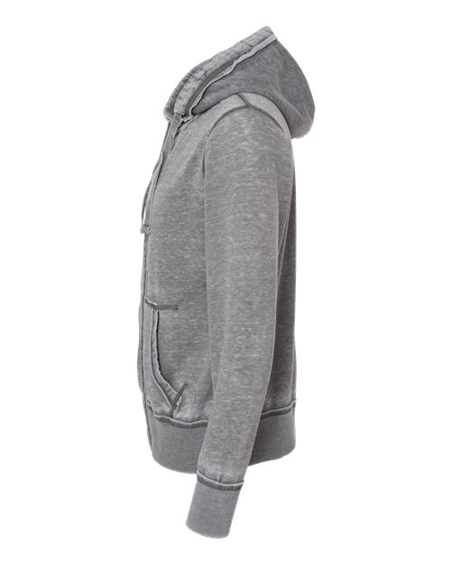 J. America Men's Vintage Zen Fleece Full-Zip Hooded Sweatshirt 8916