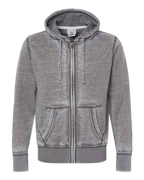 J. America Men's Vintage Zen Fleece Full-Zip Hooded Sweatshirt 8916