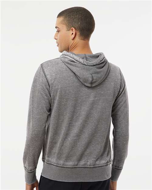 J. America Men's Vintage Zen Fleece Full-Zip Hooded Sweatshirt 8916
