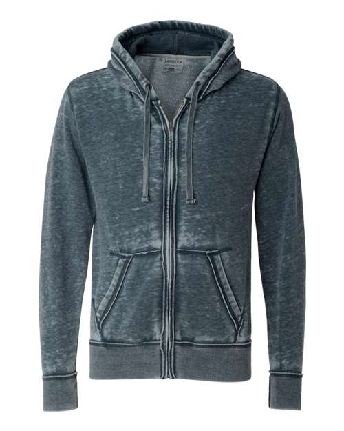 J. America Men's Vintage Zen Fleece Full-Zip Hooded Sweatshirt 8916