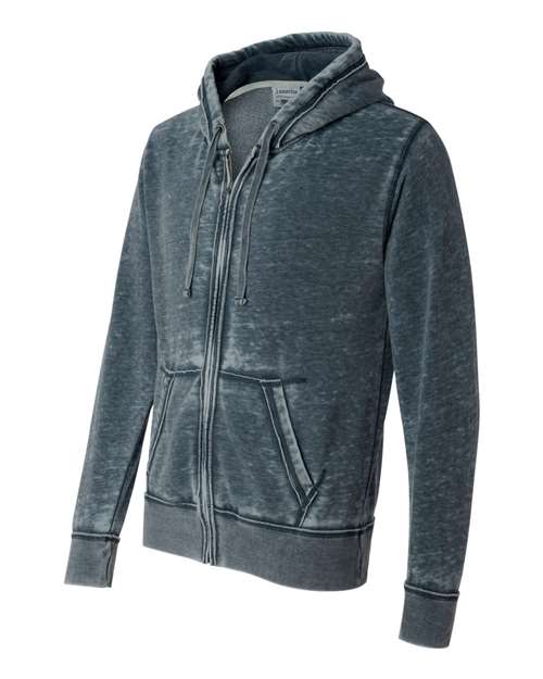 J. America Men's Vintage Zen Fleece Full-Zip Hooded Sweatshirt 8916
