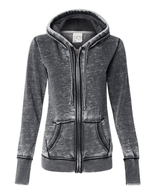 J. America Women's Zen Fleece Full-Zip Hooded Sweatshirt 8913
