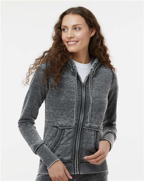 J. America Women's Zen Fleece Full-Zip Hooded Sweatshirt 8913