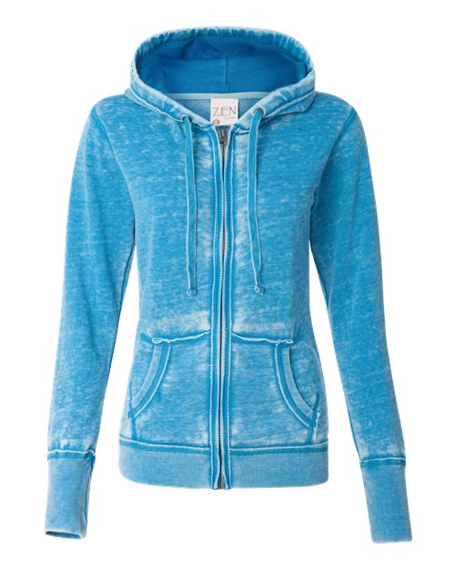 J. America Women's Zen Fleece Full-Zip Hooded Sweatshirt 8913