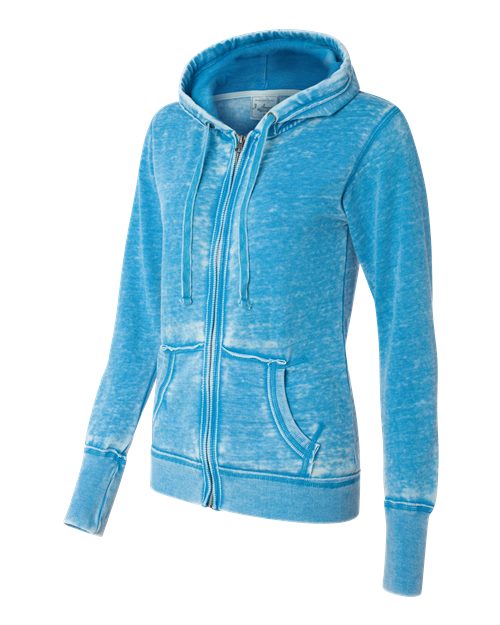 J. America Women's Zen Fleece Full-Zip Hooded Sweatshirt 8913