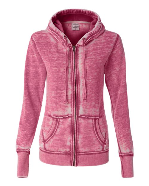 J. America Women's Zen Fleece Full-Zip Hooded Sweatshirt 8913
