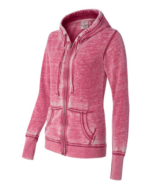 J. America Women's Zen Fleece Full-Zip Hooded Sweatshirt 8913
