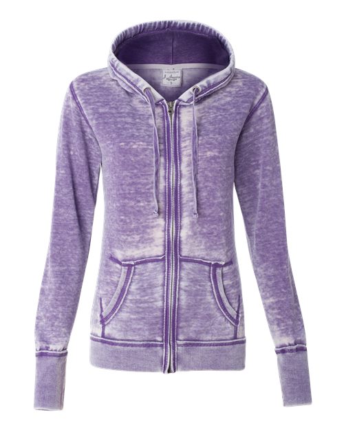 J. America Women's Zen Fleece Full-Zip Hooded Sweatshirt 8913
