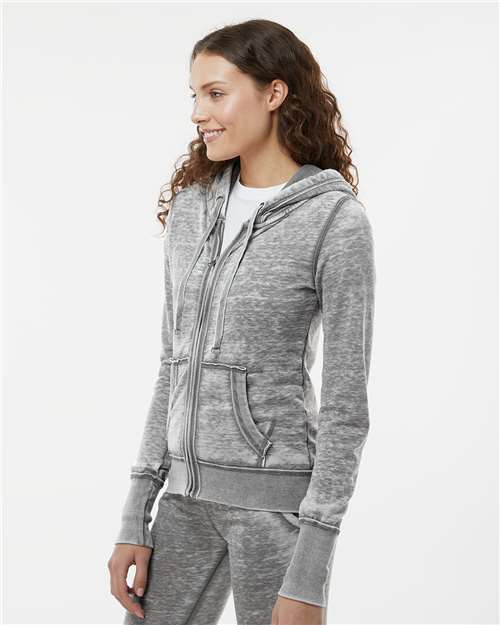 J. America Women's Zen Fleece Full-Zip Hooded Sweatshirt 8913