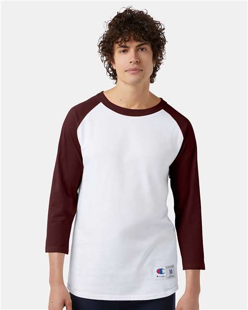Champion Unisex Raglan Sleeve Baseball T-Shirt T137